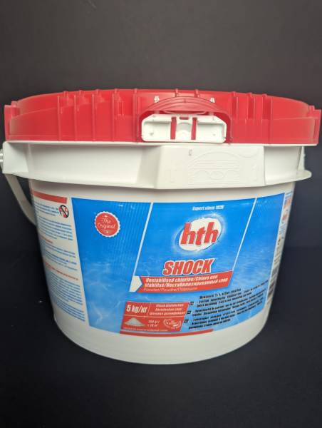 HTH  SHOCK EN POUDRE NON STABILISE POUR NETTOYER UNE PISCINE TROUBLE OU EAU VERTE RAPIDEMENT