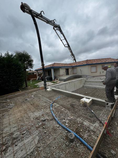 Rénovation d'une piscine a Tournefeuille près de Blagnac
