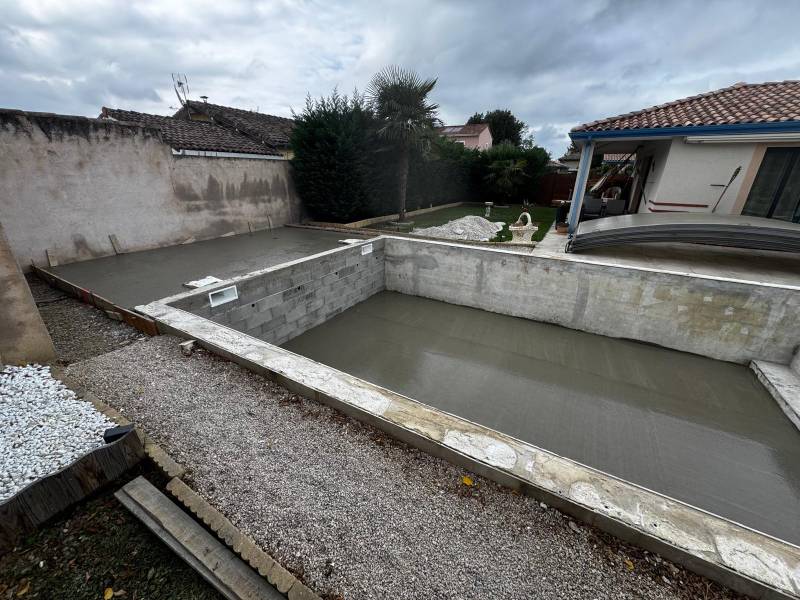 Rénovation d'une piscine a Tournefeuille près de Blagnac