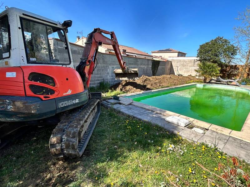 Rénovation et modifications de piscine a Leguevin près de Toulouse